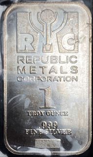 Republic Metals Corporation .999 Silver 1 ozt Bar