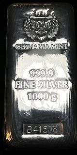 Germania Mint 1000 Gram .9999 Silver Bar