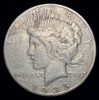 Better Date 1935-S Peace Silver Dollar Fine