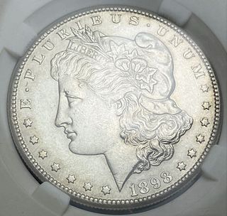1898-S Morgan Silver Dollar MS63+