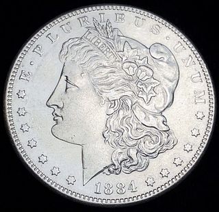 1884-S Morgan Silver Dollar AU58