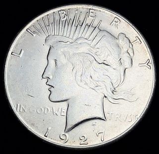 1927-S Peace Silver Dollar AU58