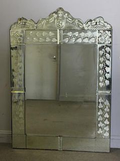 Large Venetian Style Mirror .