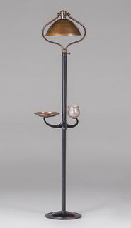 Bradley & Hubbard Brass Standing Smoker's Lamp c1910s