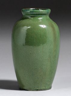 Fulper Pottery Flemington Chinese Green Vase c1910