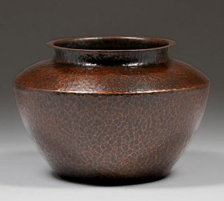 Arts & Crafts Hammered Copper Vase c1910s