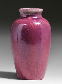 Fulper Pottery Matte Purple Wisteria Vase c1910s