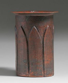 Mexican Hammered Copper Vase c1980s