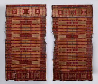 Pair Arts & Crafts Period Curtains c1900s