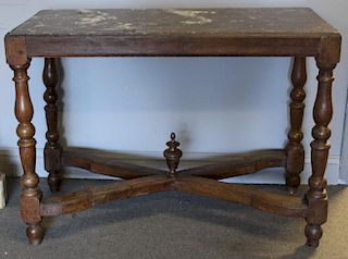 Antique Continental Marbletop Table.