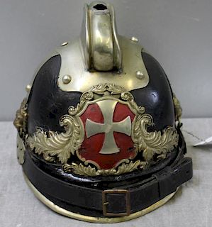 Antique Military Helmet Missing Ornament.