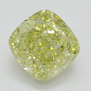2.11 ct, Natural Fancy Yellow Even Color, VS2, Cushion cut Diamond (GIA Graded), Appraised Value: $40,900 