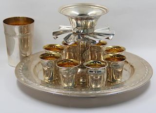 STERLING. Sterling Silver Tray with Shaker and 8