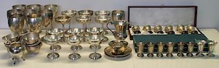 STERLING. Large Grouping of Assorted Cups and