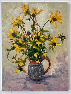 Jackie Reeves, Ceramic Mug With Flowers