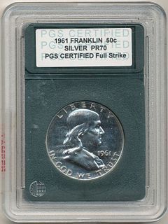 1961 Franklin Half-Dollar 90% Silver PR70