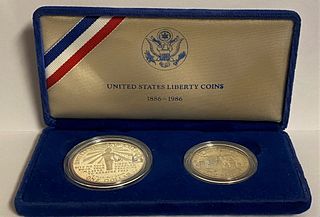 U.S. Liberty 1886-1986 Proof Silver Set (2-coins)