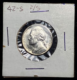 1942-S Jefferson Silver War Nickel