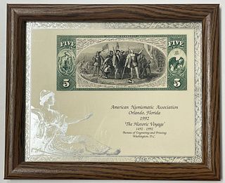 1992 "Historic Voyage" Bureau of Engraving and Printing