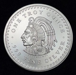 Aztec Calender 1 ozt .999 Silver