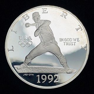 1992-S USA Olympics Baseball Proof 67+ Silver Dollar