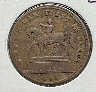1863 "First In War, First In Peace" Union Forever Civil War Token
