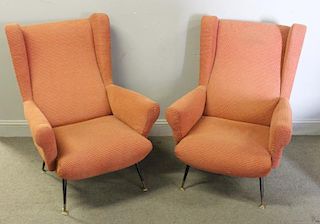 Pair of Midcentury Italian Lounge Chairs.