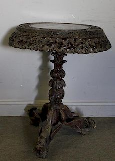 Antique Highly and Finely Carved Rosewood Table