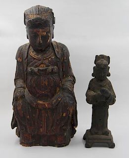Grouping of 2 Antique/Vintage Asian Buddhas.