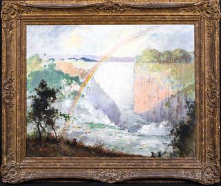 VICTORIA FALLS, SOUTH AFRICA WATERFALL OIL PAINTING