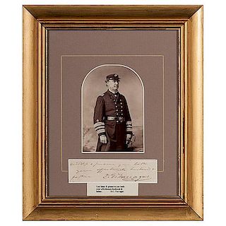 Admiral Farragut Clipped Signature and Cabinet Card by Sarony 