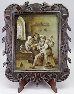 Flemish School Old Master Painting on Copper