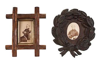 Two CDV Wall Frames Containing Farragut Images 