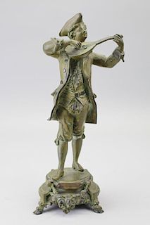 Antique French Bronze Musician Figure