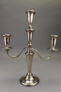 Empire Weighted Sterling Silver 3 light Candelabra
