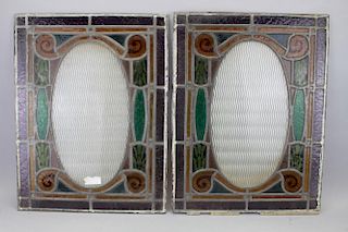 (2) European Stained Glass Windows