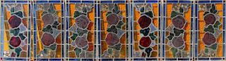 (7) Attr. Miksa Roth Stained Glass Panels