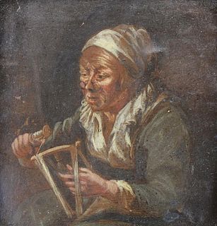 Old Master 18th C. Portrait of Elderly Woman