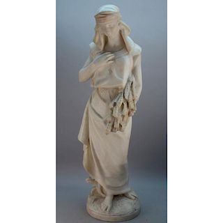 Large 19th C. Marble Sculpture "Ruth"