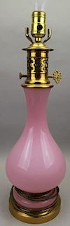 Pink Opaline Empire Style Lamp