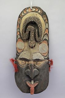 Antique Oceanic Polychromed Tribal Mask