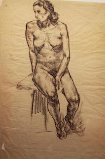 Double Sided Charcoal Nude Study