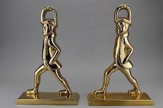 Set of Metal Male Figure Bookends