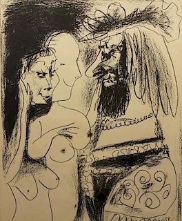 Picasso Framed 1959 "Lithographie LeVieux Roi"
