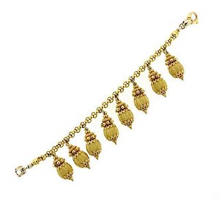 Italian 18k Gold Charm Bracelet