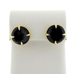 Ippolita Gelato 18k Gold Hematite Stud Earrings