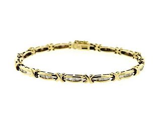10k Gold Diamond Bracelet
