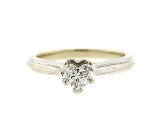 14k Gold Heart Diamond Engagement Ring