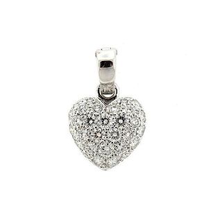 Cartier 18k Gold Diamond Heart Charm Pendant