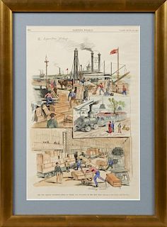 "The New Orleans Exposition - Scene on Wharf and U